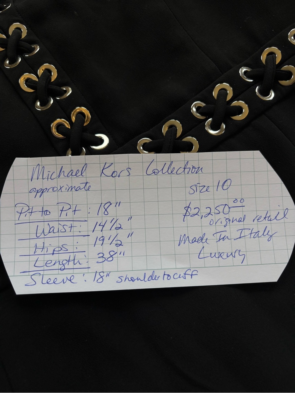 MICHAEL KORS COLLECTION Cady Sheath Dress Made in Italy size 10 $2,275.00 - Picture 10 of 12